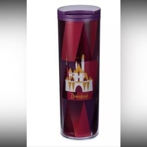 DISNEYLAND STARBUCKS RED SLEEPING BEAUTY CASTLE ACRYLIC TRAVEL TUMBLER - New!